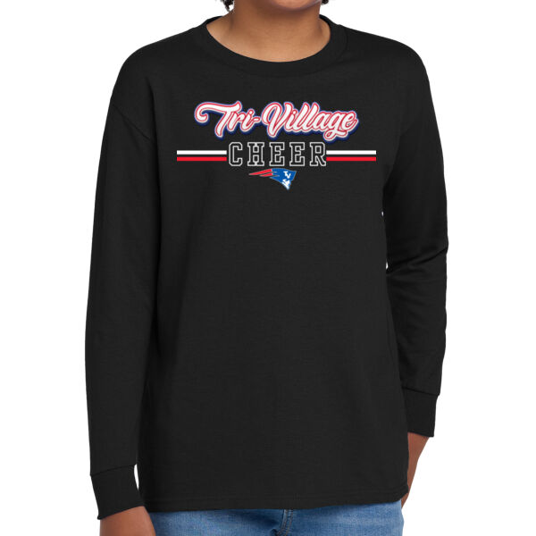 TV Cursive Cheer - Youth Heavy Cotton 100% Cotton Long Sleeve T Shirt Thumbnail