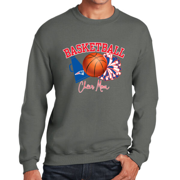 Basketball Cheer Mom - Heavy Blend Crewneck Sweatshirt Thumbnail