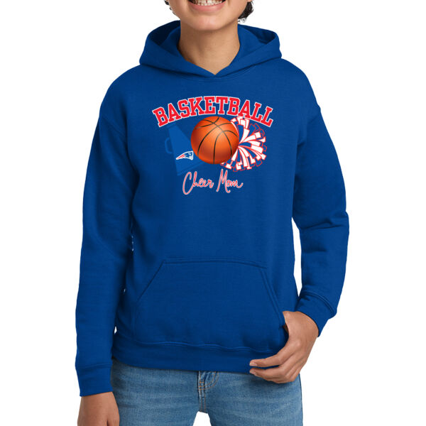 Basketball Cheer Mom - Youth Heavy Blend Hooded Sweatshirt Thumbnail