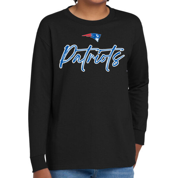 Calligraphy Patriots - Youth Heavy Cotton 100% Cotton Long Sleeve T Shirt Thumbnail