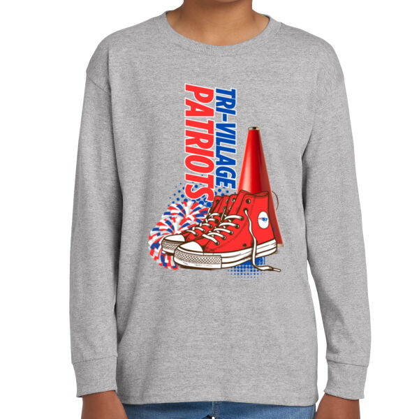 Cheer Sneakers - Youth Heavy Cotton 100% Cotton Long Sleeve T Shirt Thumbnail