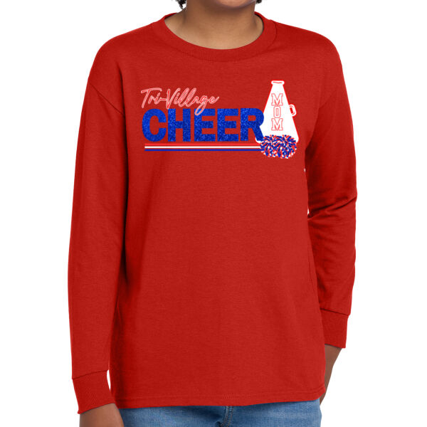 TV Cheer Mom - Youth Heavy Cotton 100% Cotton Long Sleeve T Shirt Thumbnail